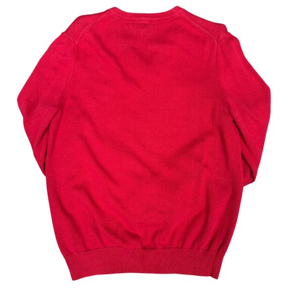 Men's EXPRESS V Neck Red Sweater- Size Medium - Picture 2 of 6